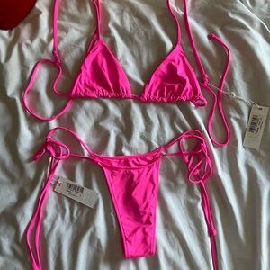 Hot Pink Frankie’s Bikini Set - NEW WITH TAGS!